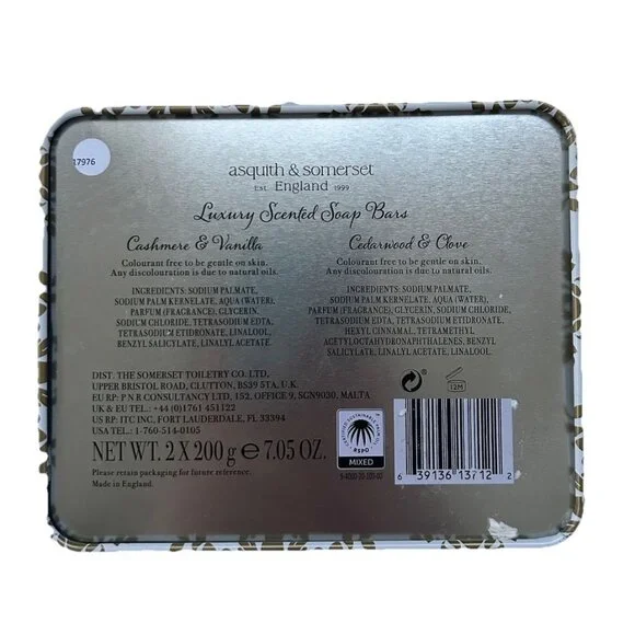 Asquith & Somerset England Luxury Scent Soap Bars 7.05oz Holiday Scent Gift Set - Picture 2 of 2